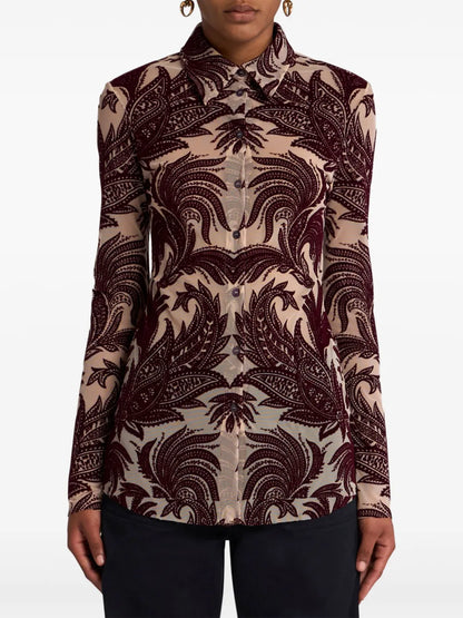Paisley-Jacquard Shirt