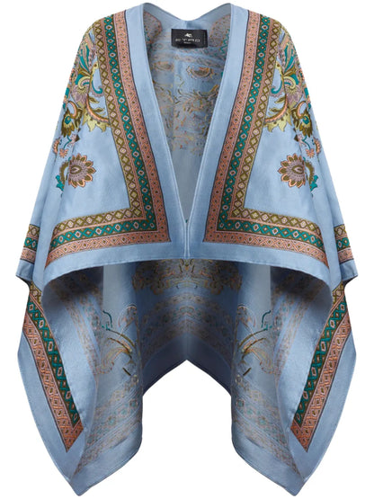 Paisley-Jacquard Cape