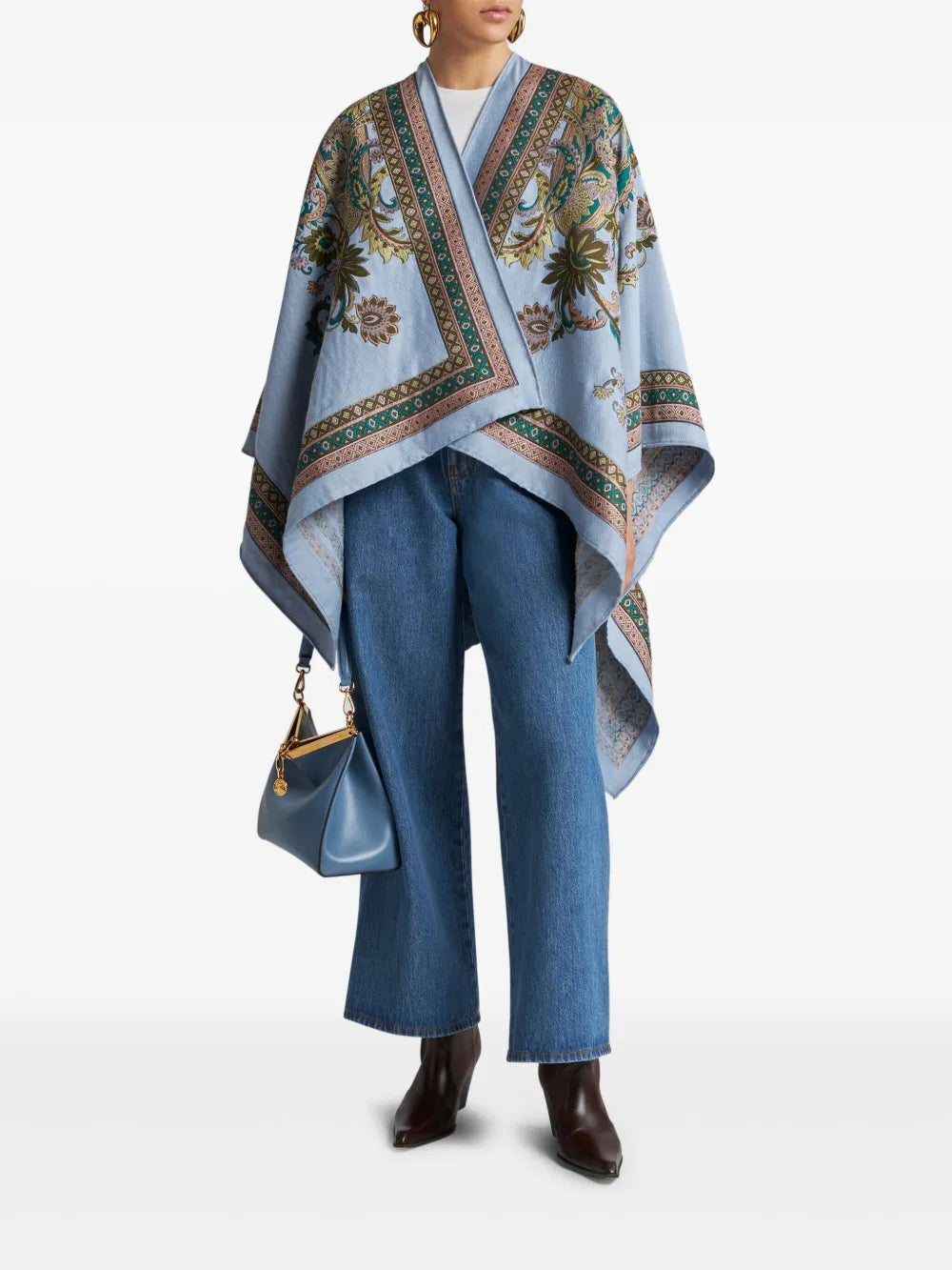 Paisley-Jacquard Cape