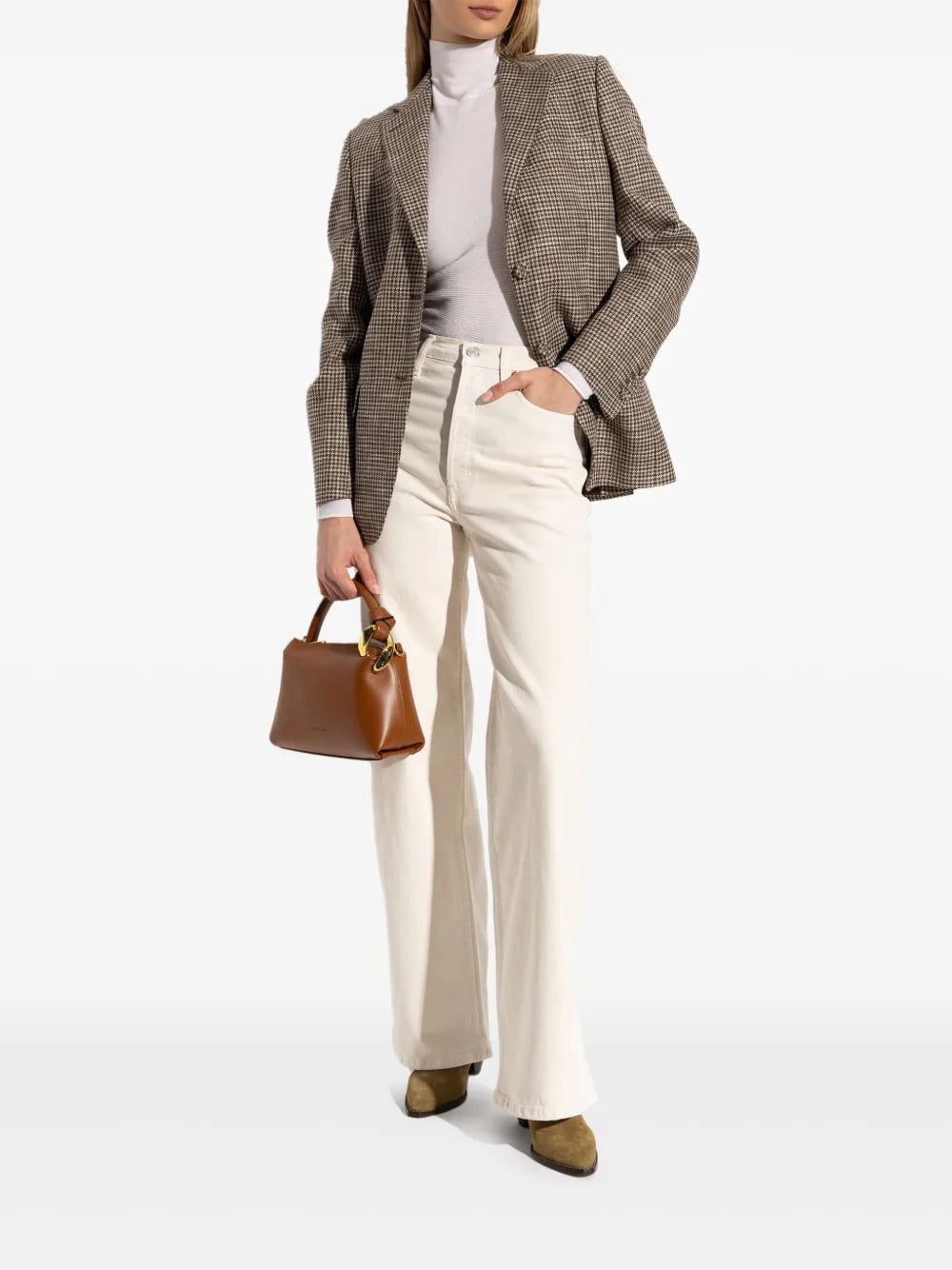 Houndstooth-Pattern Blazer