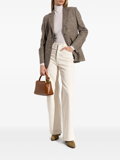 Houndstooth-Pattern Blazer