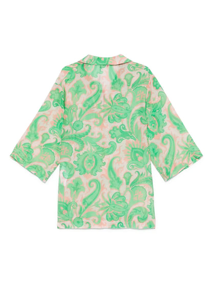 Paisley-Print Cover-Up