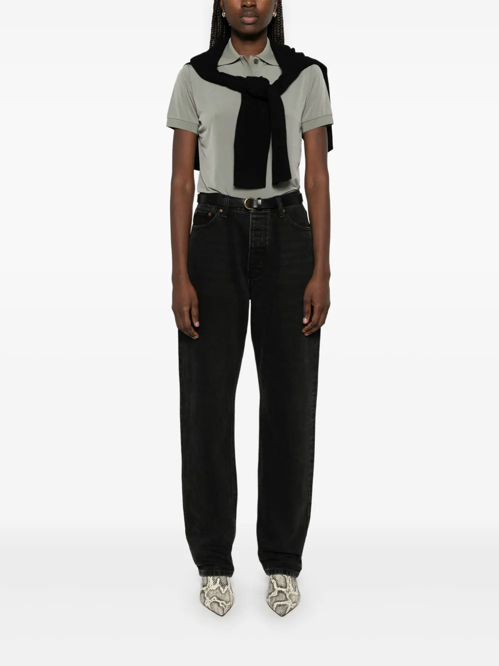 Jersey Polo Top