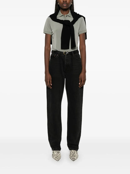 Jersey Polo Top