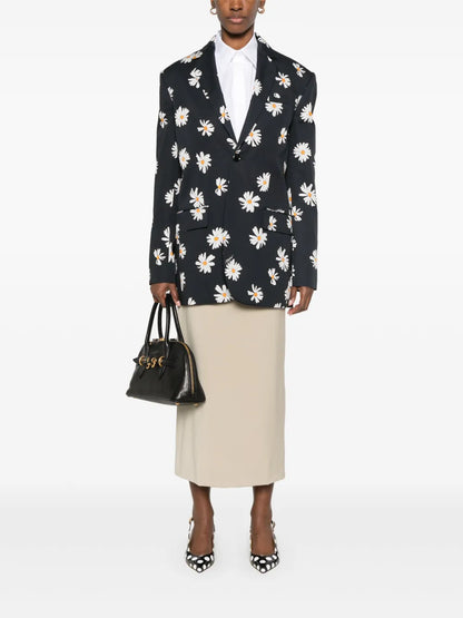 Floral-Print Blazer