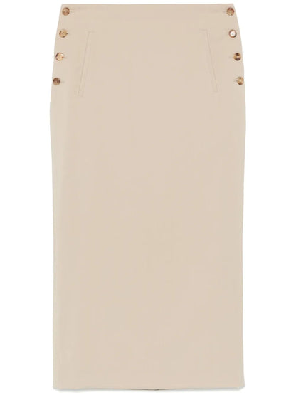 Virgin-Wool Midi Skirt
