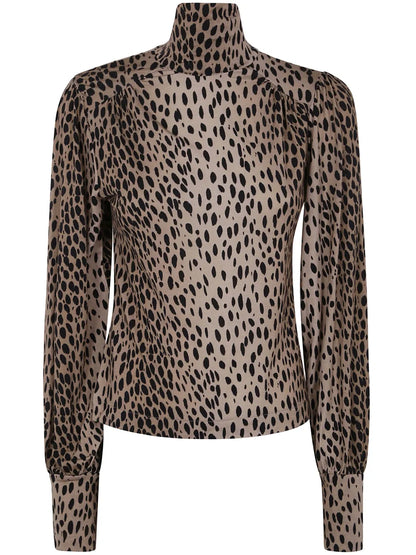 Animal-Print Blouse