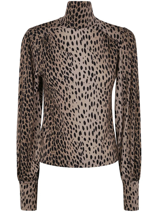 Animal-Print Blouse
