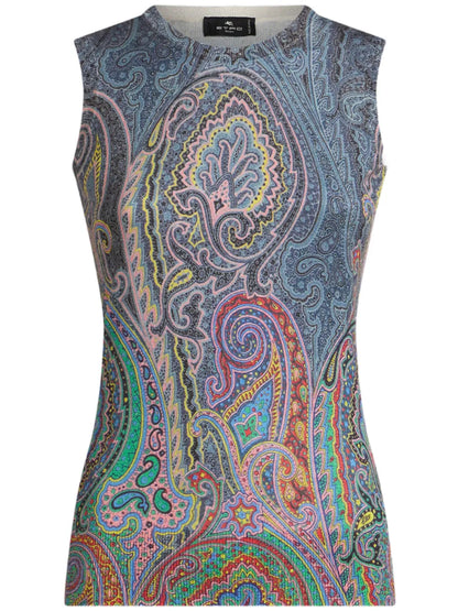 Paisley-Print Top