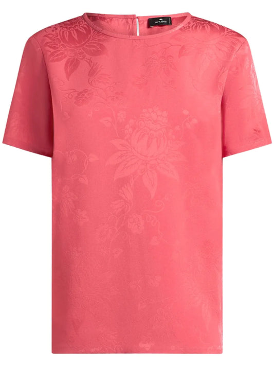 Floral-Jacquard T-Shirt
