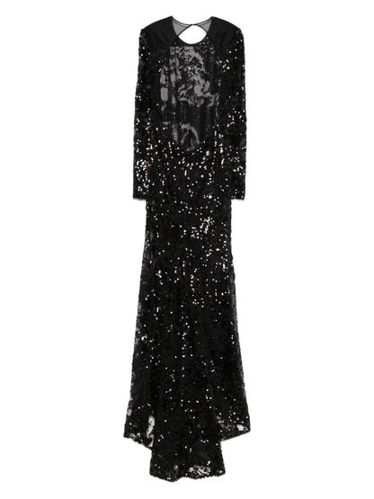 Sequined Tulle Gown