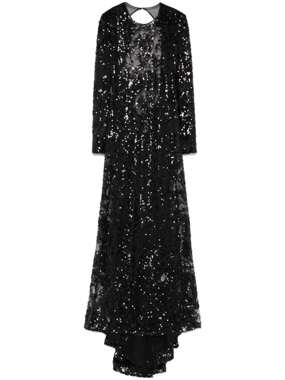 Sequined Tulle Gown