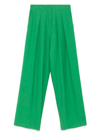 Pleat-Detail Palazzo Pants