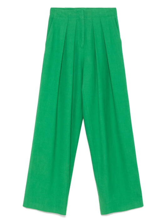 Pleat-Detail Palazzo Pants