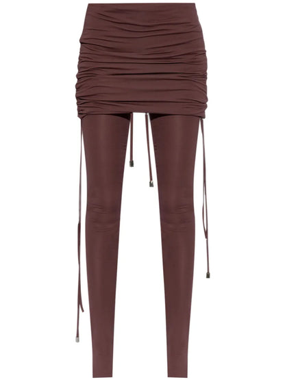 Draped-Design Leggings