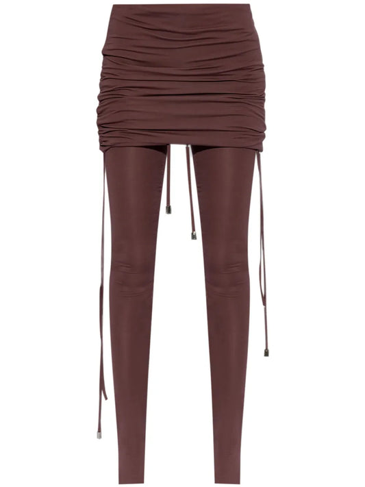Draped-Design Leggings