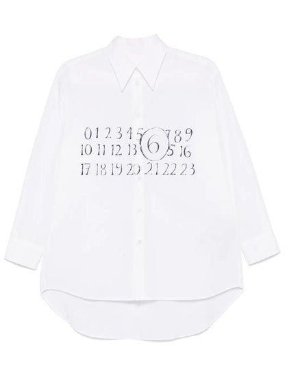 Numbers-Motif Shirt