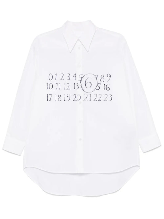 Numbers-Motif Shirt