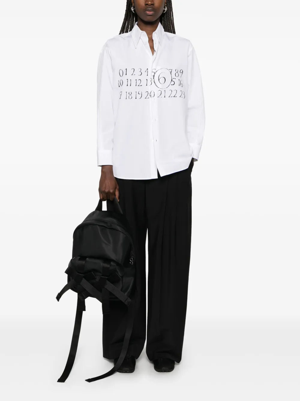 Numbers-Motif Shirt
