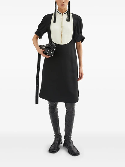 Bib-Collar Mini Dress