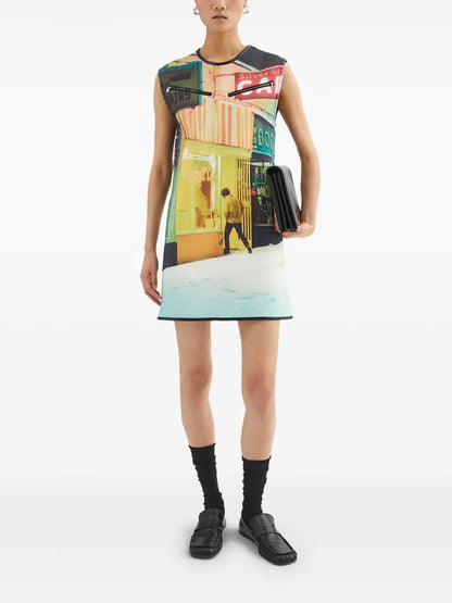 Printed Mini Dress