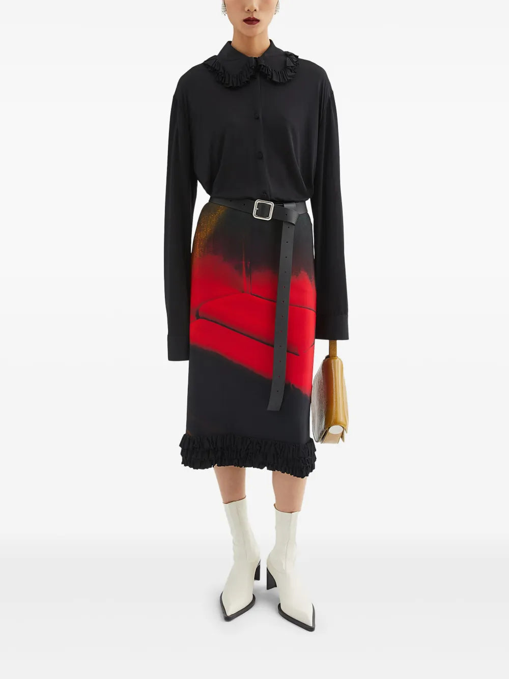 Ruffle-Collar Shirt