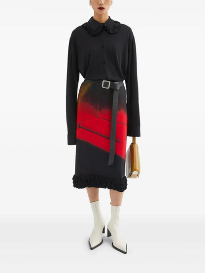 Ruffle-Collar Shirt