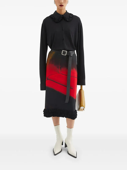 Printed Midi Skirt