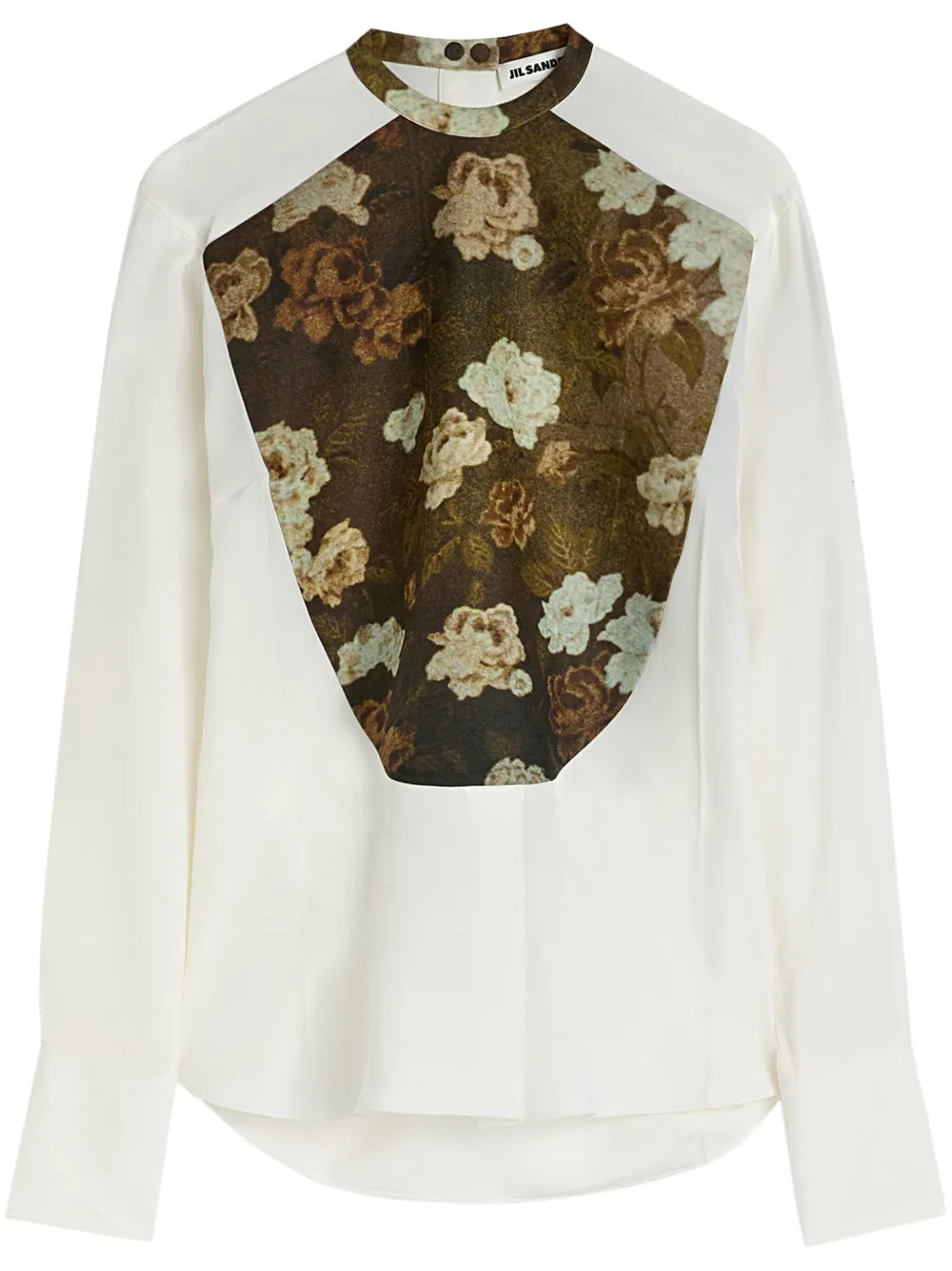 Floral Printed-Bib Shirt