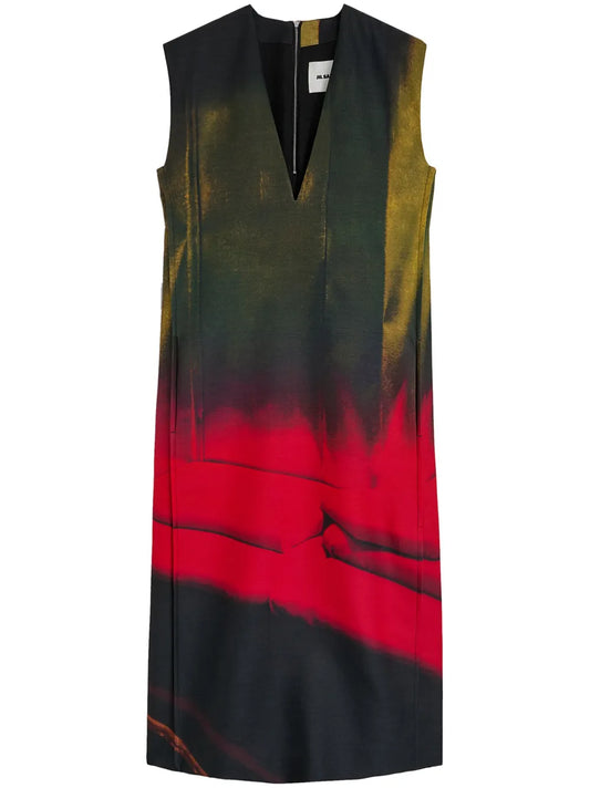 Printed Midi Dress