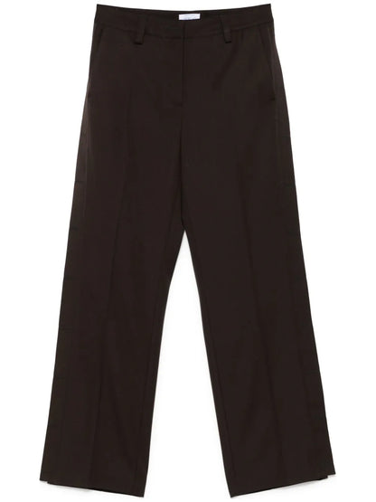 Virgin-Wool Wide-Leg Trousers