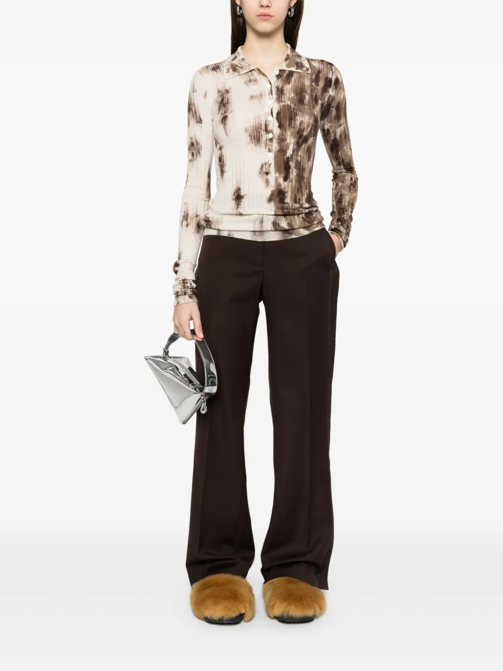 Virgin-Wool Wide-Leg Trousers