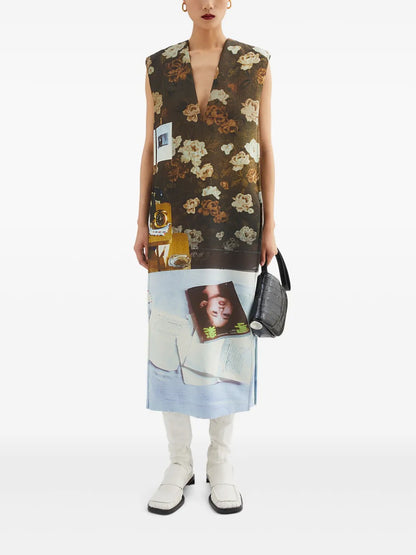 Printed Midi Dress
