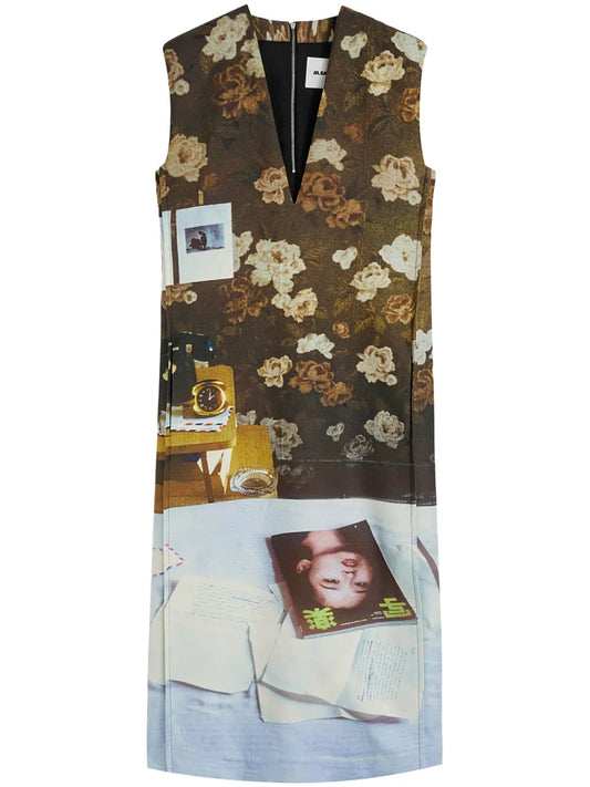 Printed Midi Dress