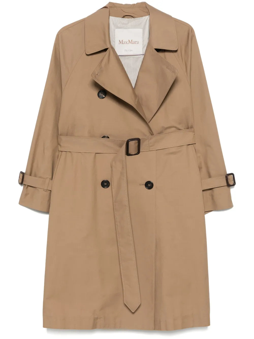 Gabardine-Weave Trench Coat