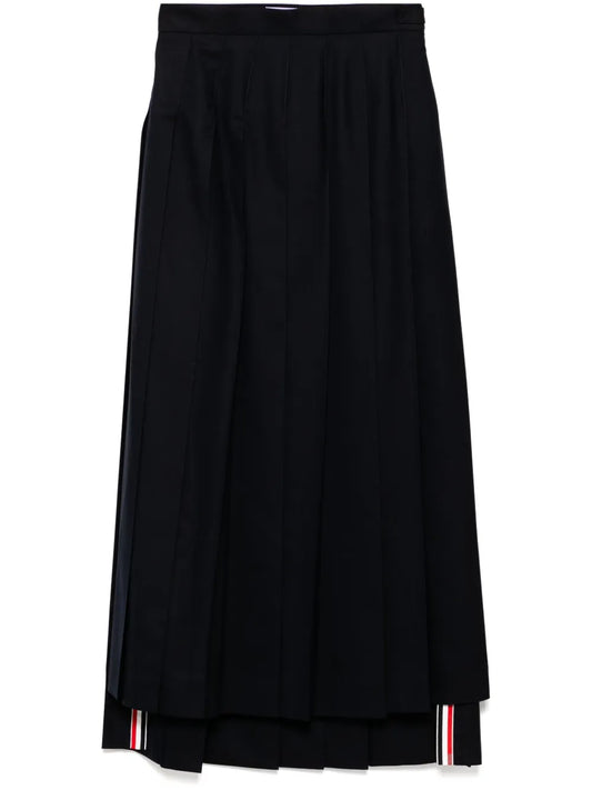 Twill Pleated Skirt
