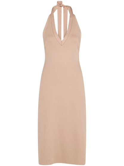 Knitted Halterneck Midi Dress