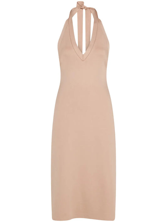 Knitted Halterneck Midi Dress