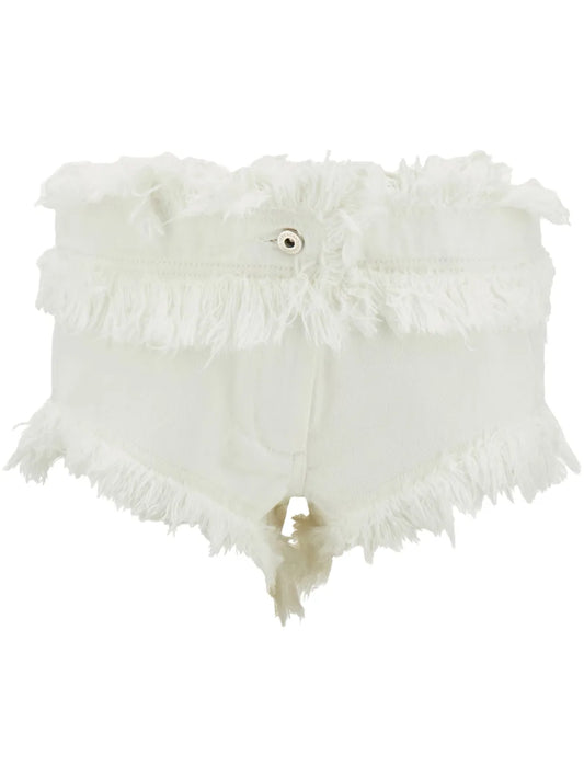 Frayed Denim Shorts