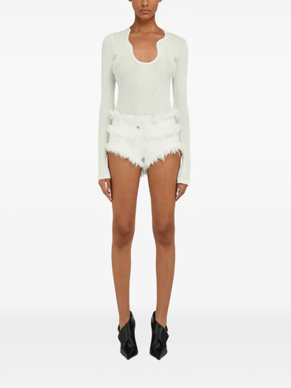Frayed Denim Shorts