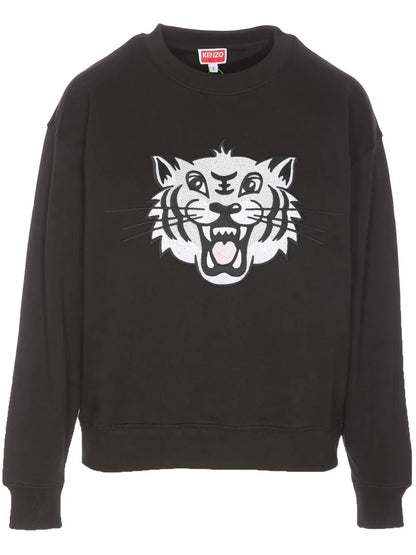 Happy Tiger Embroidered Sweatshirt