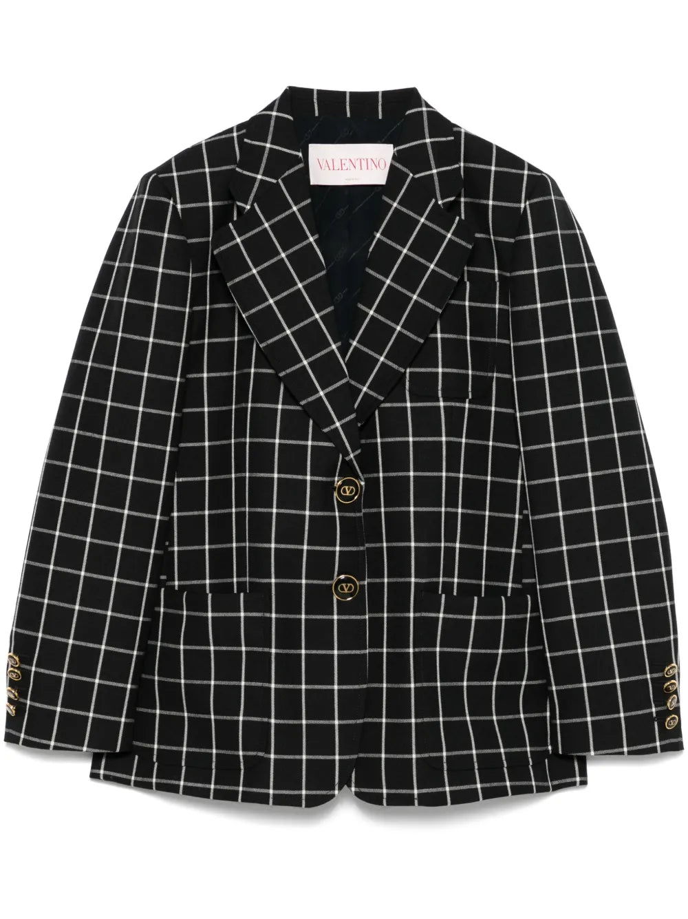 Grid-Pattern Blazer