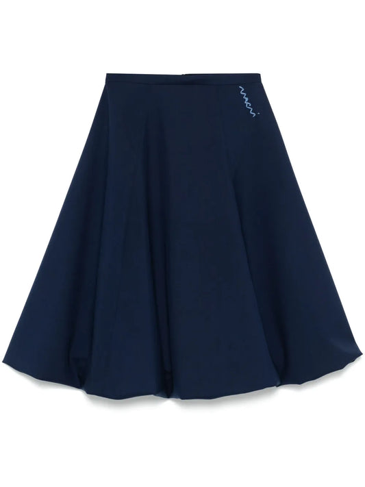 Wool Midi Skirt