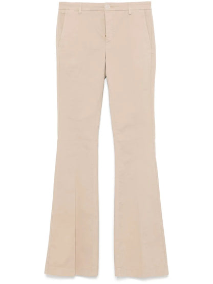 Flared Twill Trousers