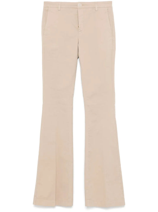 Flared Twill Trousers