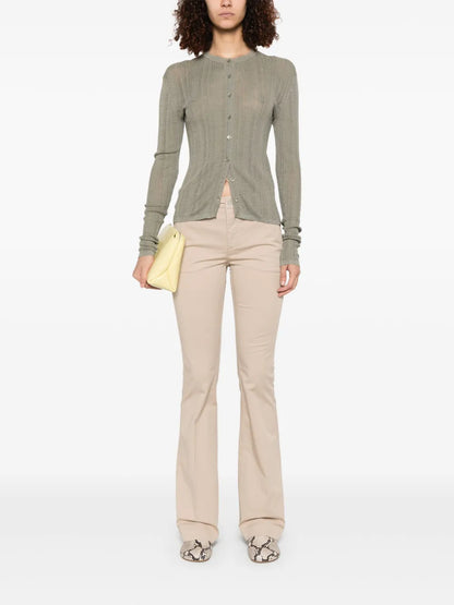 Flared Twill Trousers