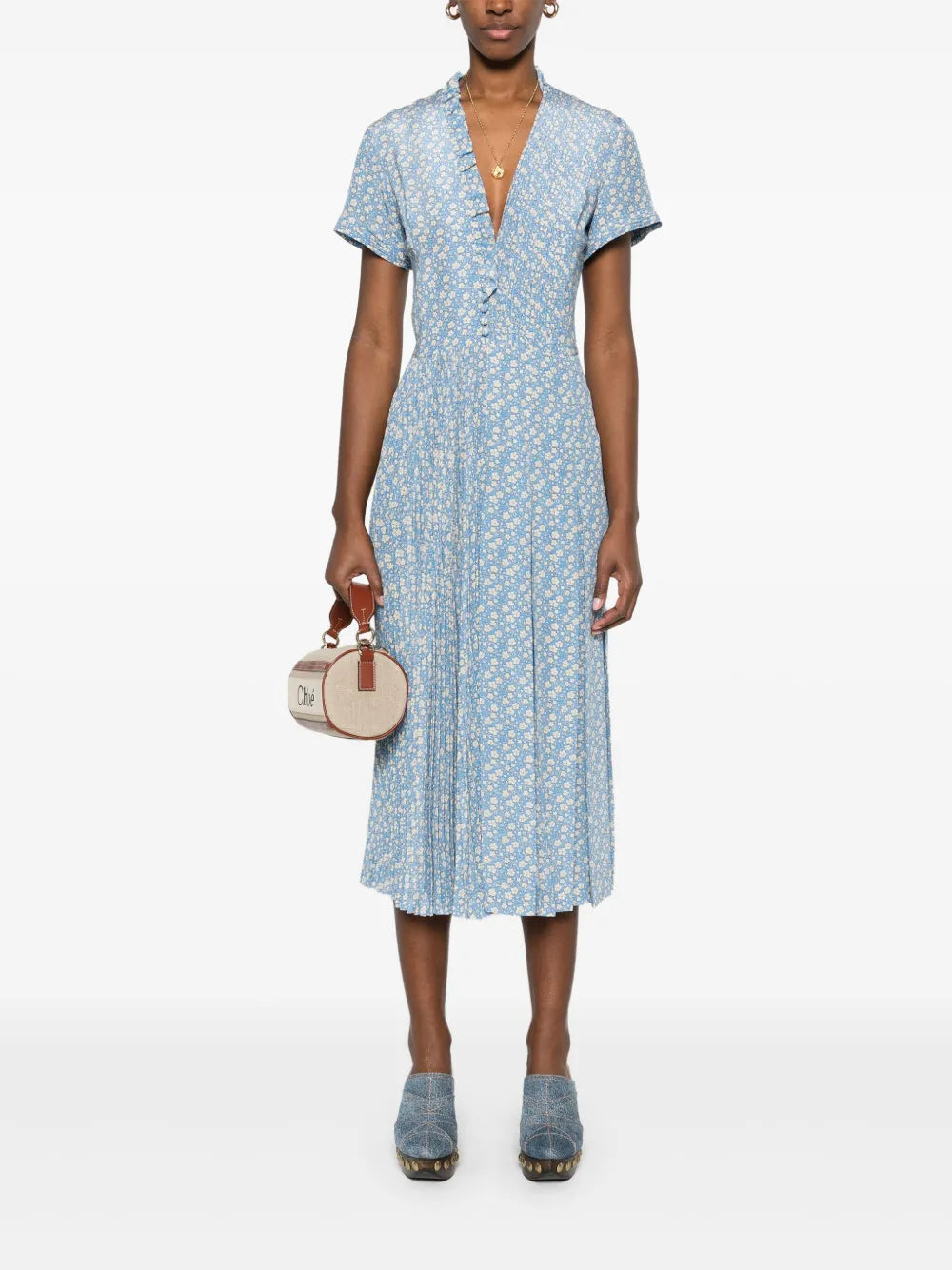 Floral-Print Midi Dress