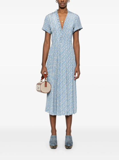 Floral-Print Midi Dress