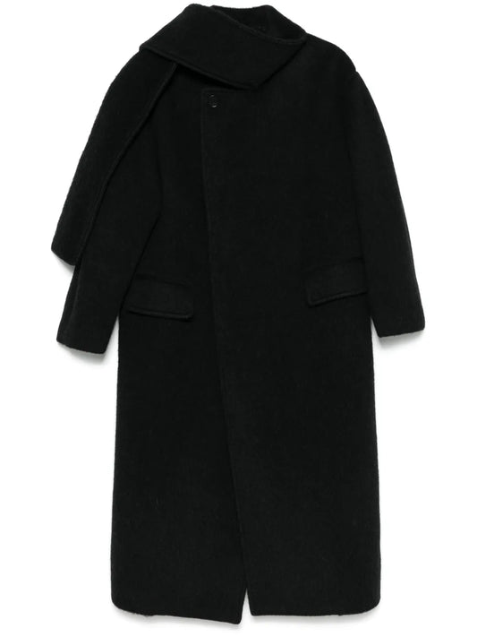 Scarf-Detailing Coat