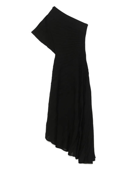Asymmetrical Knit Midi Dress